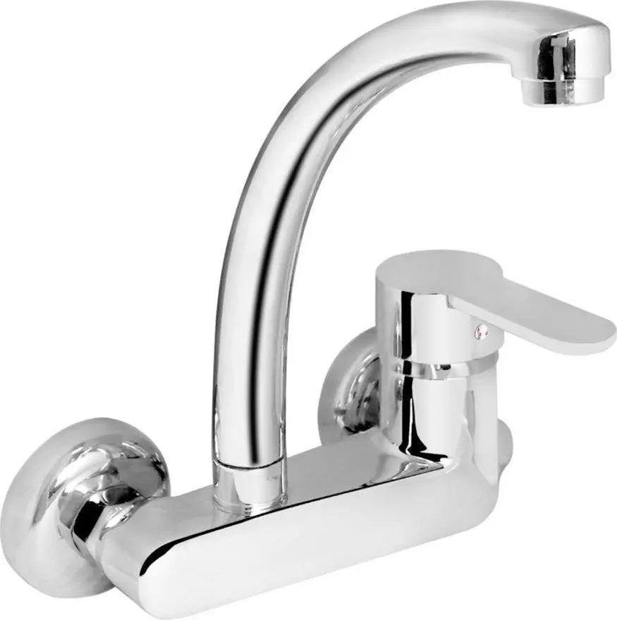 Sardıcı Elf Series Duvardan Aplike Krom Mutfak Bataryası Çift Su Girişli 5 Yıl Garantili