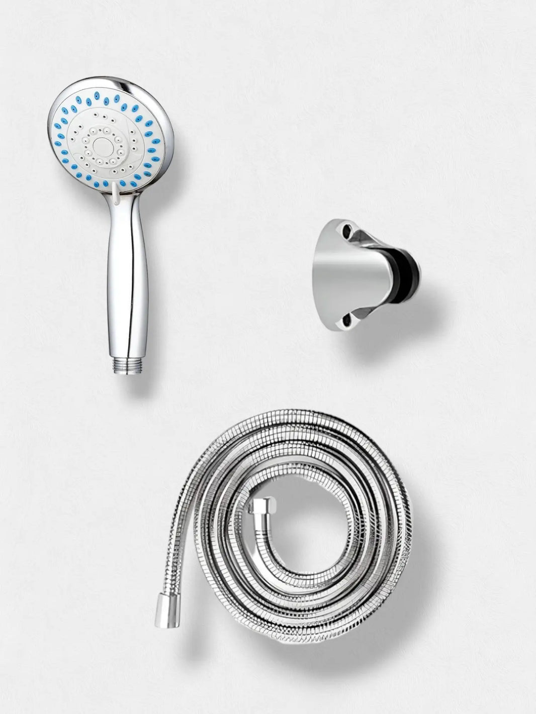 Melfa Krom Duş Başlığı+Banyo Bataryası+Mafsal+150 Cm Hortum 4' Lü Set