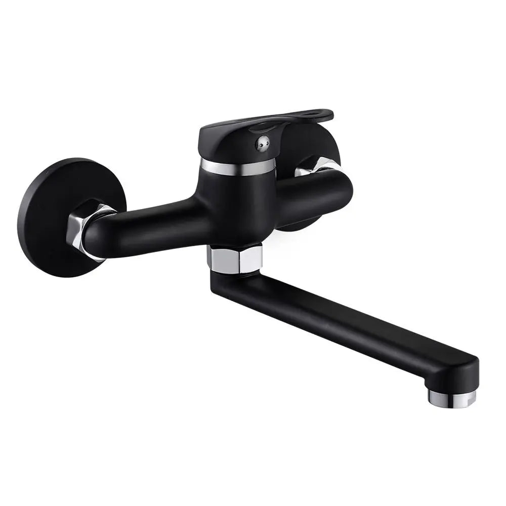 Sardıcı Siyah Zümrüt Duvardan Aplike Krom Mutfak Bataryası Çift Su Girişli 5 Yıl Garantili sardıcı