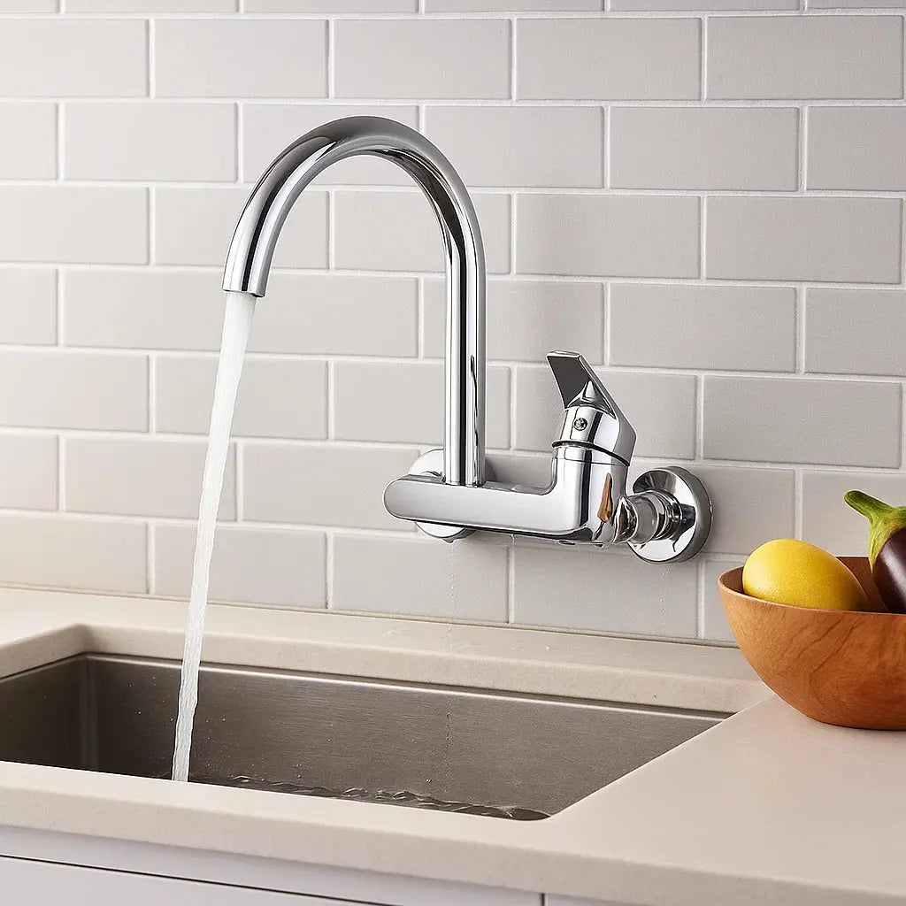 Sardıcı Duvardan Aplike Mutfak Bataryası Çift Su Girişli 5 Yıl Garantili sardıcı