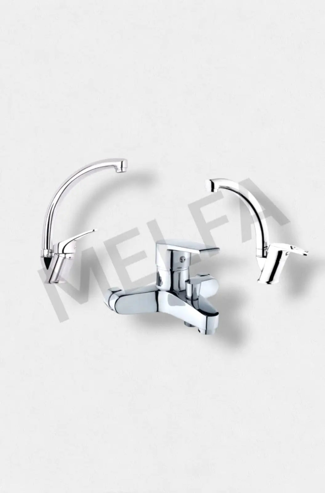 Melfa Venta Series Krom 3`Lü Batarya Seti Çift Su Girişli 5 Yıl Garantili