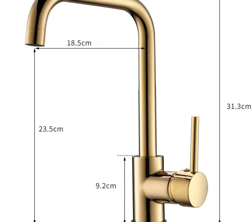 Melfa Rebirth Gold Mutfak Bataryası Çift Su Girişli 5 Yıl Garantili