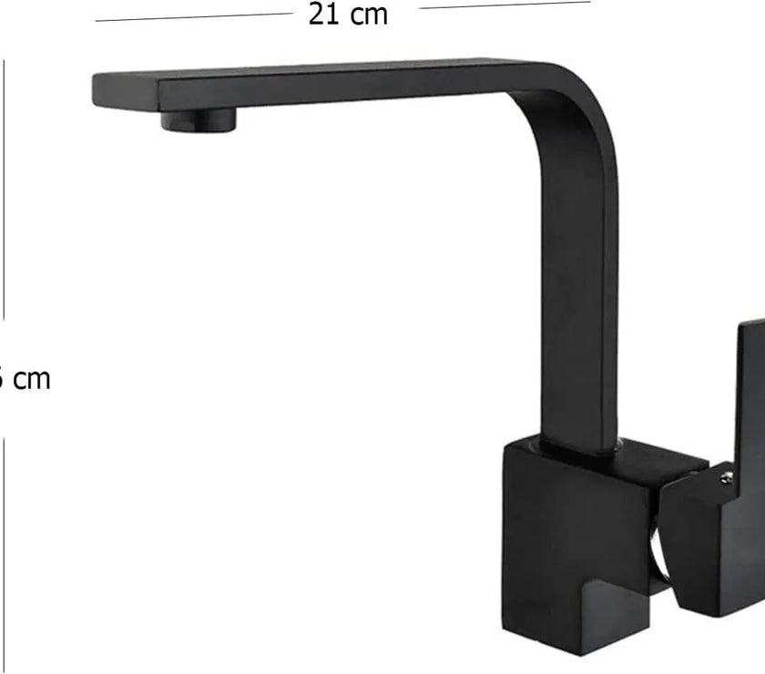 Sardıcı Montana Series Kare Siyah Lavabo Bataryası Beş Yıl Garantili Tam Takım