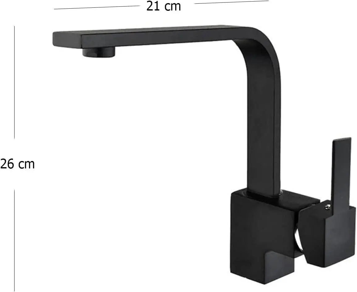 Sardıcı Montana Series Kare Siyah Lavabo Bataryası Beş Yıl Garantili Tam Takım