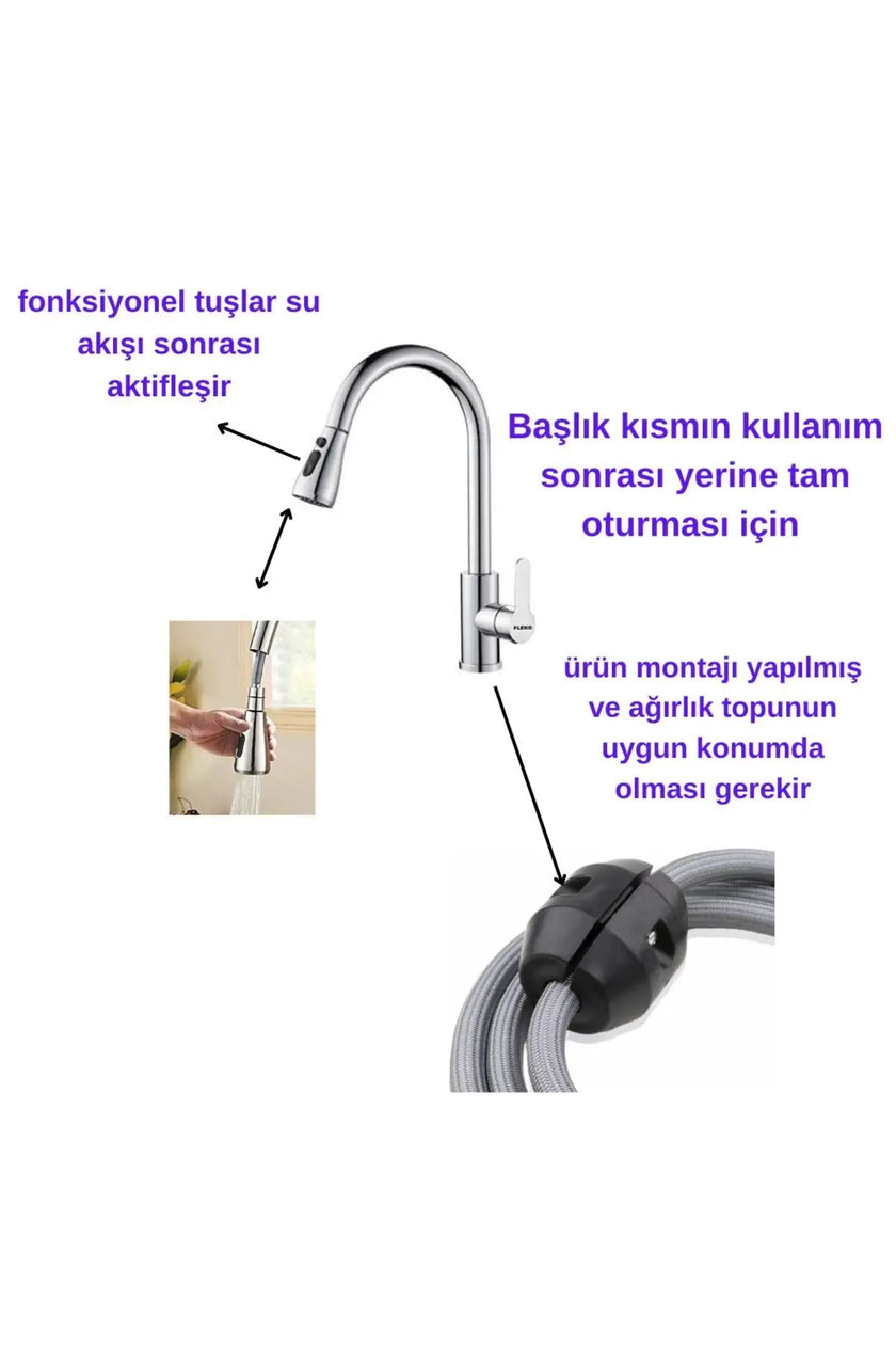Sardıcı Siyah Spiralli Mutfak Bataryası Siyah Mutfak Dekor Musluk