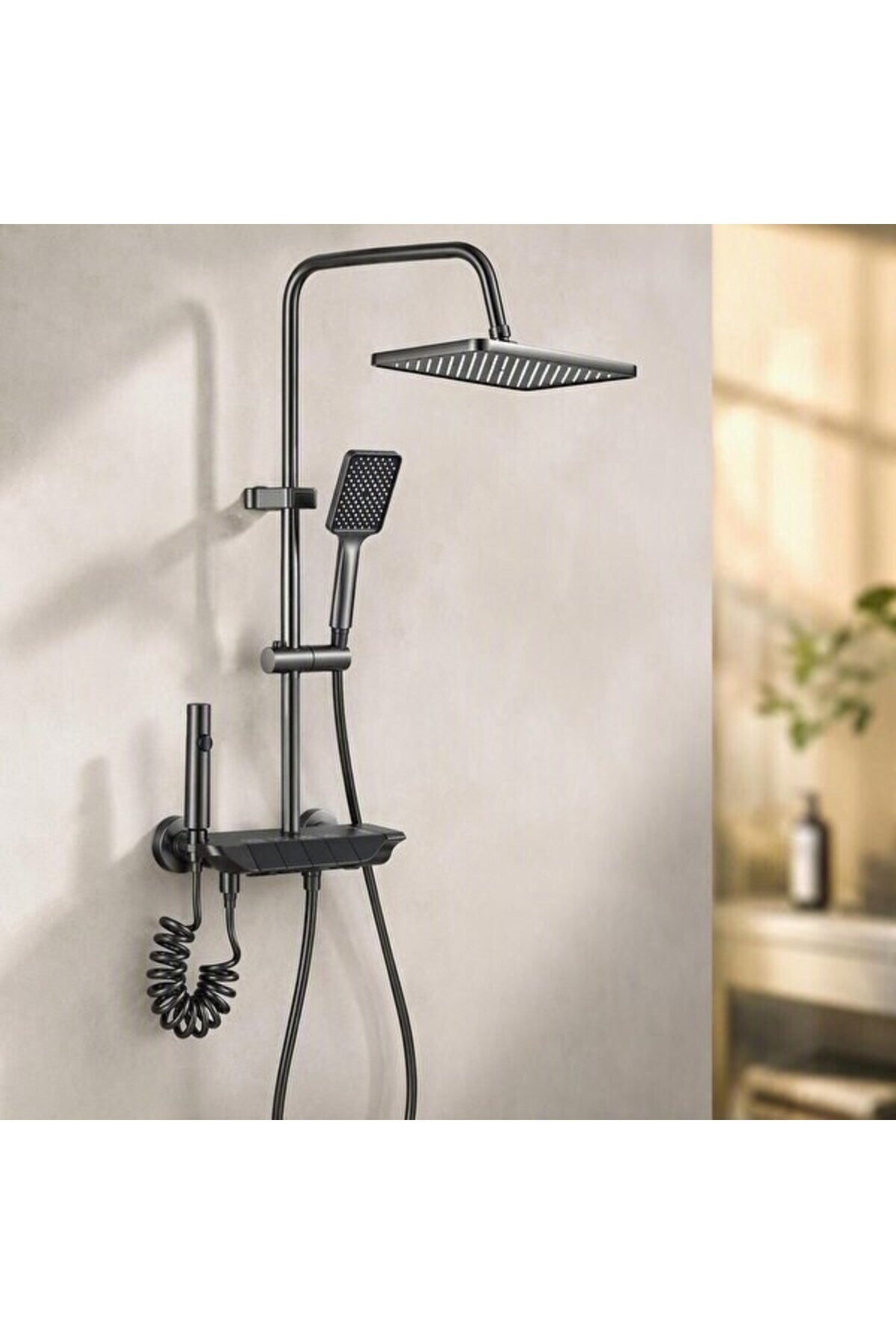Sardıcı Piano 4 Fonksiyonlu Antrasit Banyo Bataryası ve Tepe Duş Seti – 8. görsel