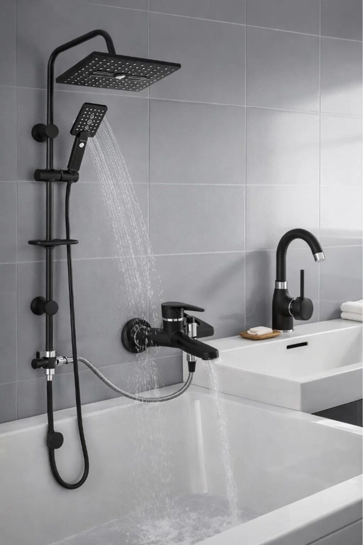 Sardıcı 3'lü Banyo Seti Lavabo Banyo Duş Tepeleme Robot – 5. görsel