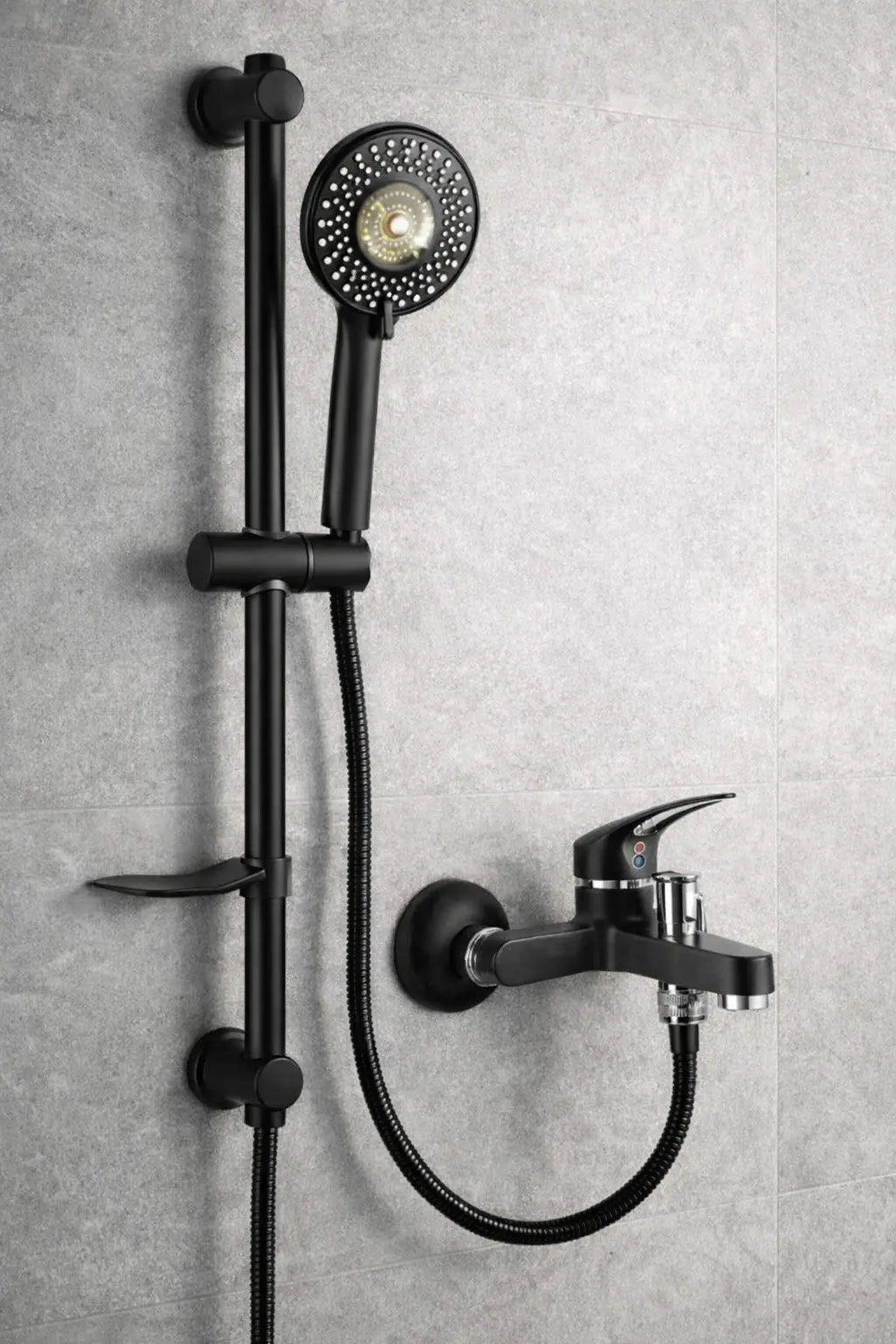 Siyah Sürgülü Siyah Banyo Bataryası