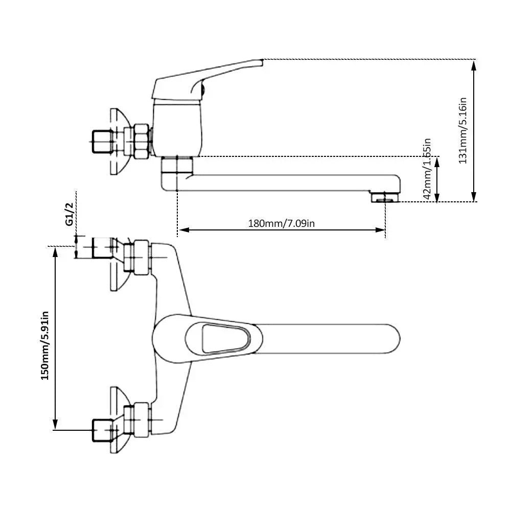 Duvara Monte Mutfak Musluğu Duvardan Aplike Mutfak bataryası Garantili 