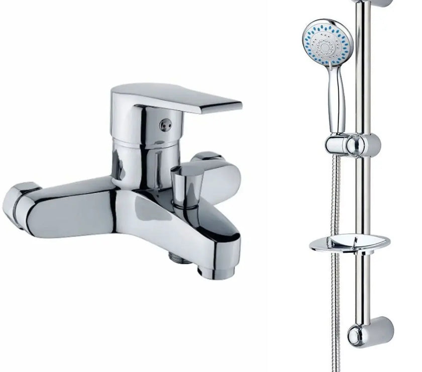 Banyo Bataryası Sürgülü Duş Seti Pirinç Gövde Paslanmaz Sürgülü Duş Seti