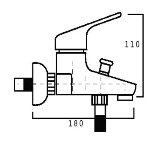 Banyo DUŞ Bataryası - Duvar Tipi %100 Pirinç Gövde, 5 Yıl Garantili