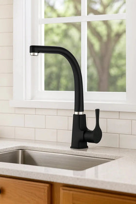 Sora Siyah Mutfak Evye Bataryası Çift Su Girişli Garantili 