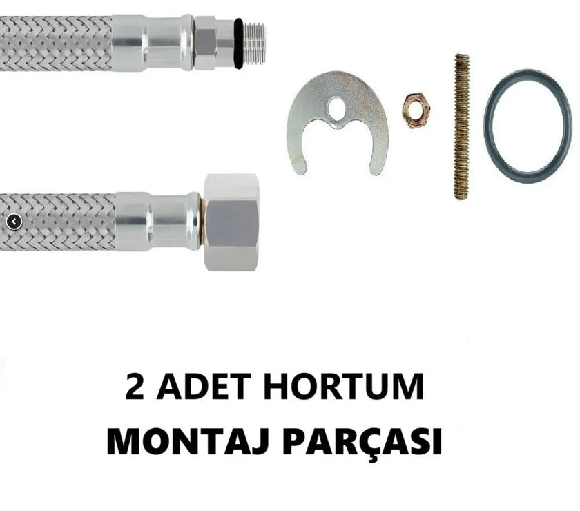 Sardıcı Barok Serisi Siyah Lavabo Bataryası 5 Yıl Garantili