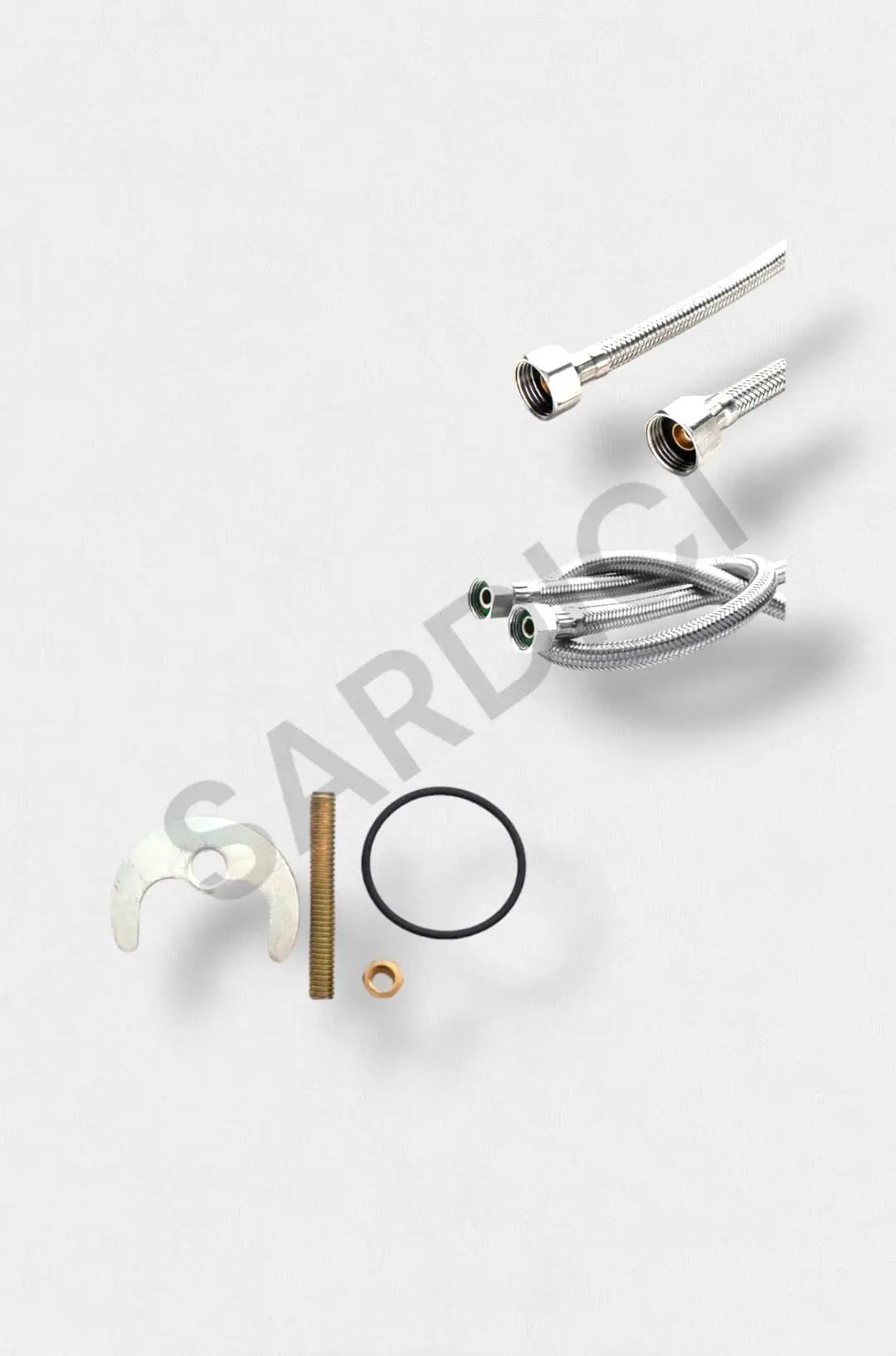 Sardıcı Yüksek Gövde Kare Lavabo Bataryası Çift Su Girişli 5 Yıl Garantili