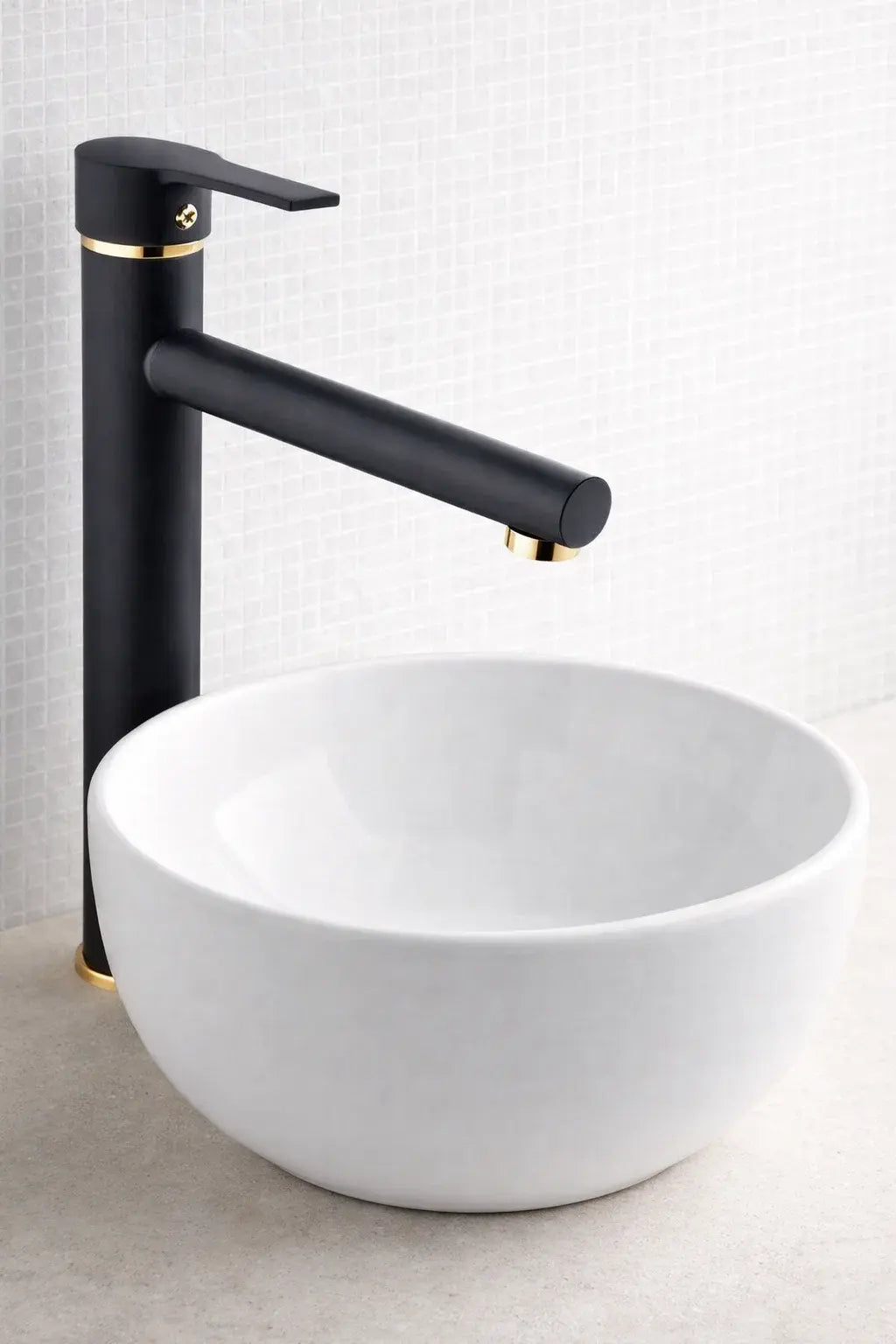 Çanak Lavabo Bataryası Siyah-Gold Detaylı SARDICI