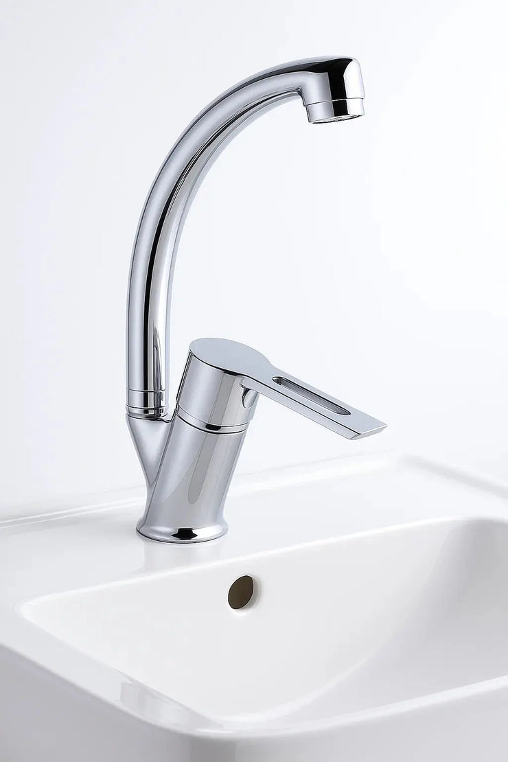 Defne Mix Kuğu Lavabo Bataryası Çift Su Girişli Garantili