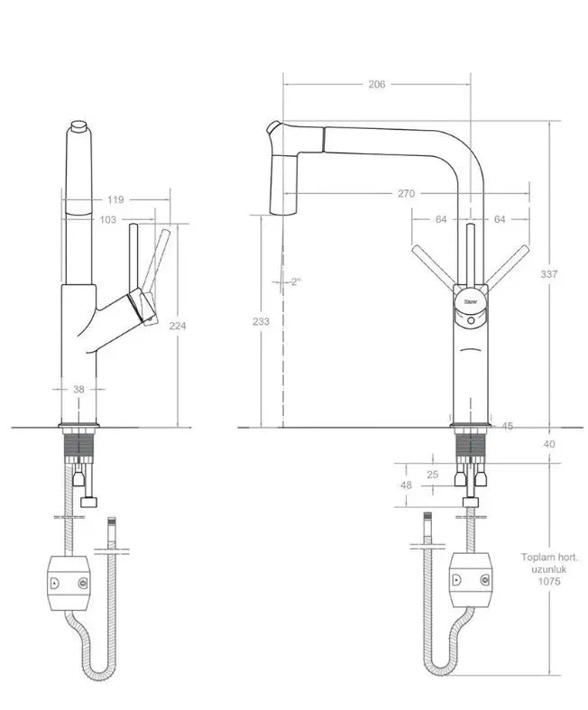 EAGLE SERİSİ SPİRALLİ MUTFAK EVİYE BATARYASI