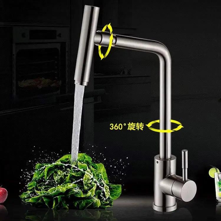 Mutfak Eviye Bataryası Modern İnox Kaplama Paslanmaz 304 Metal Oynar Başlıklı Fonksiyonel Ürün