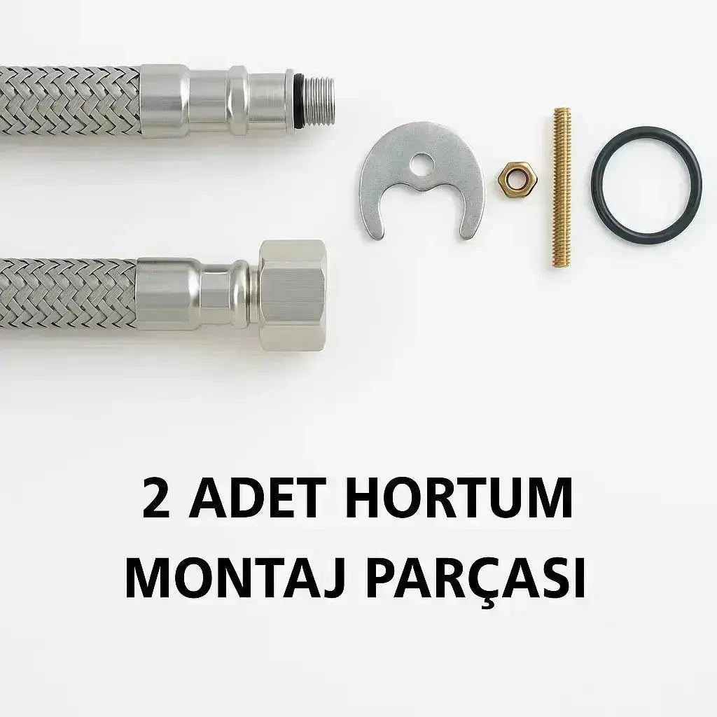 Montana Series Kare Siyah Lavabo Bataryası Beş Yıl Garantili Tam Takım sardıcı