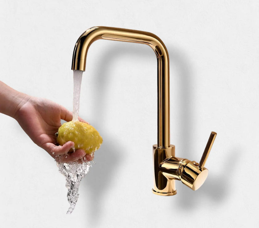 Melfa Rebirth Gold Mutfak Bataryası Çift Su Girişli 5 Yıl Garantili