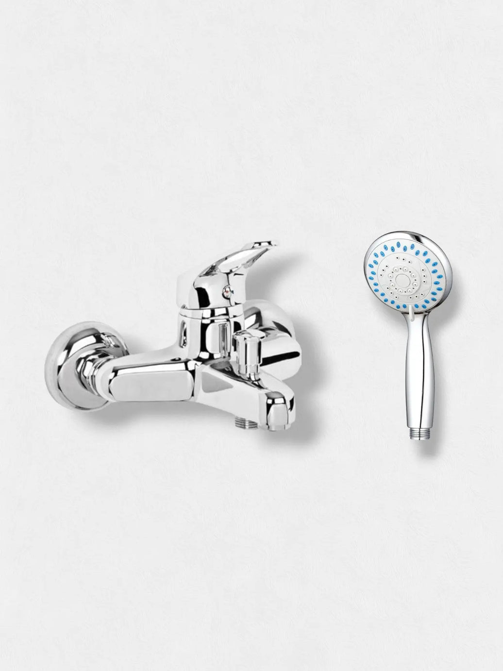 Melfa Krom Duş Başlığı+Banyo Bataryası+Mafsal+150 Cm Hortum 4' Lü Set