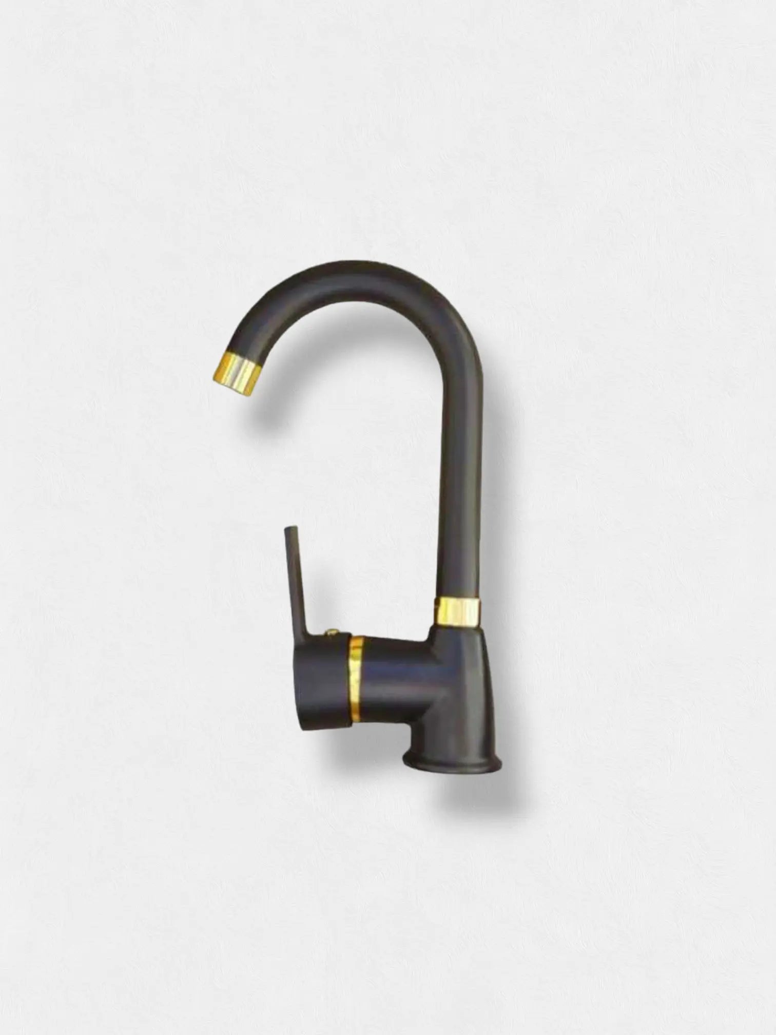 Melfa Gold Detaylı Siyah Mutfak Bataryası Çift Su Girişli 5 Yıl Garantili