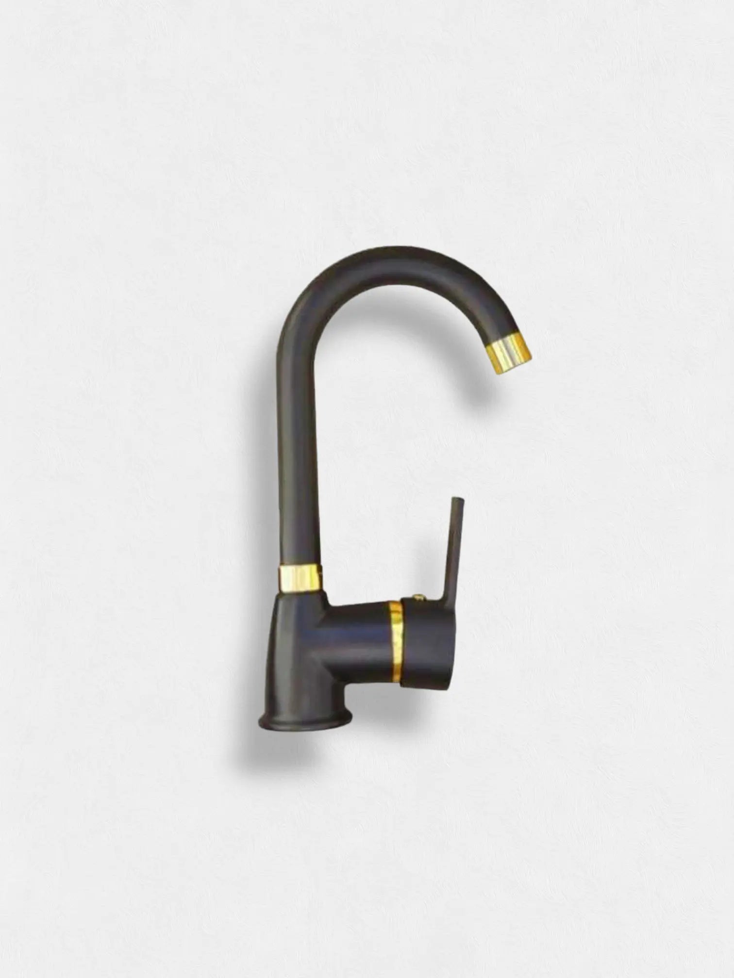 Melfa Gold Detaylı Siyah Mutfak Bataryası Çift Su Girişli 5 Yıl Garantili