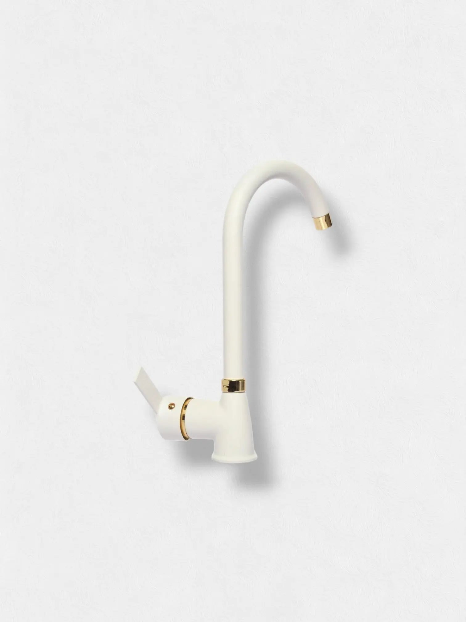 Melfa Gold Detaylı Beyaz Mutfak Bataryası Çift Su Girişli 5 Yıl Garantili