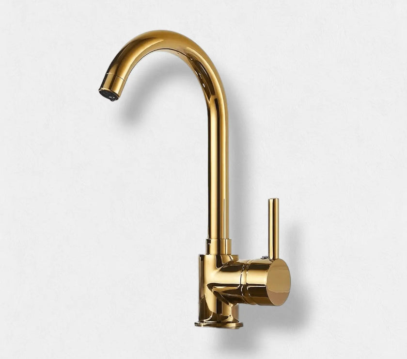Melfa Aesthetic Series Gold Mutfak Bataryası Çift Su Girişli 5 Yıl Garantili