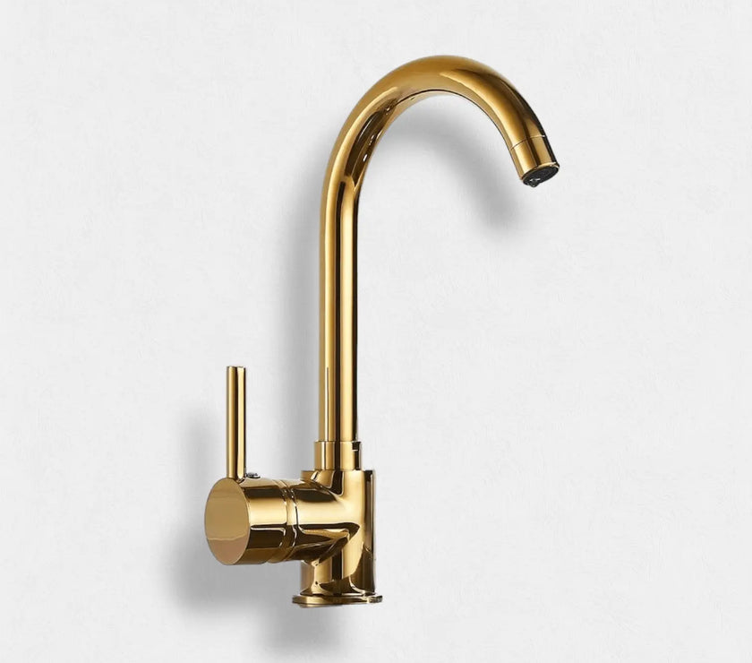 Melfa Aesthetic Series Gold Mutfak Bataryası Çift Su Girişli 5 Yıl Garantili