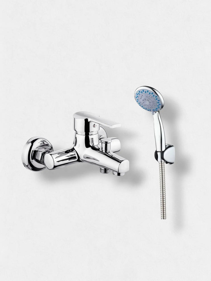 Melfa Delta Krom Batarya+Duş Başlığı 2`Li Set