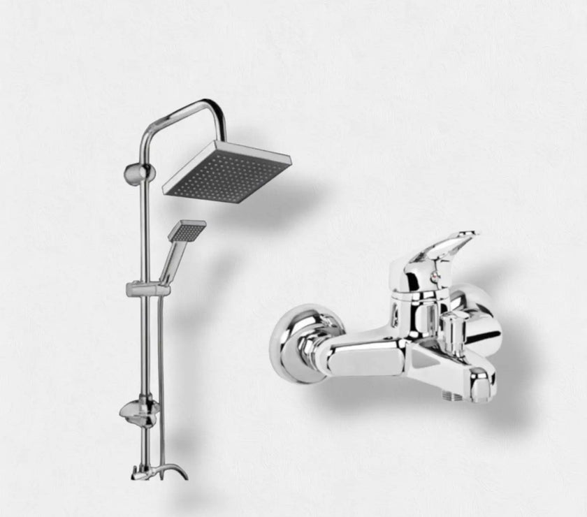 Melfa Sunrise Tepeleme Duş Robotu+Krom Banyo Bataryası 2`Li Set 5 Yıl Garantili