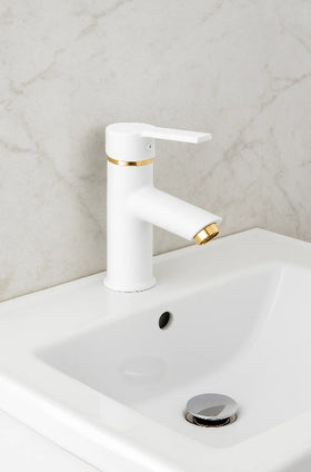 Sardıcı Argus Series Gold Detaylı Beyaz Lavabo Bataryası