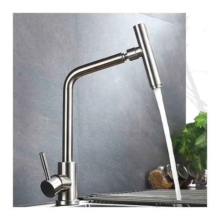 Mutfak Eviye Bataryası Modern İnox Kaplama Paslanmaz 304 Metal Oynar Başlıklı Fonksiyonel Ürün