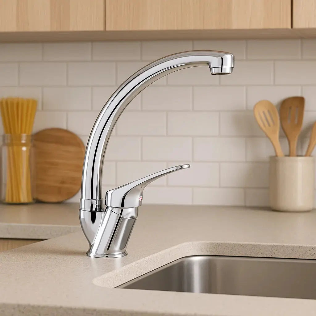 Sardıcı Kuğu Series Krom Mutfak Bataryası Çift Su Girişli 5 Yıl Garantili sardıcı