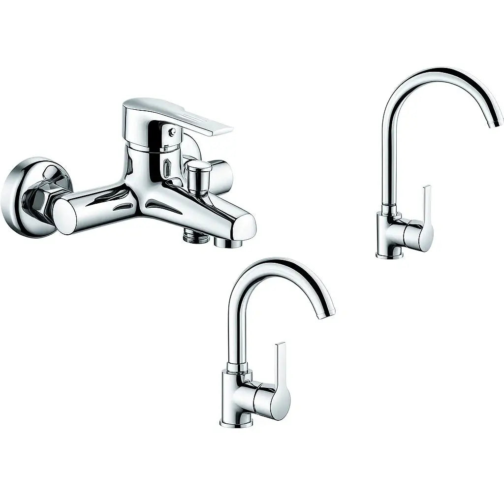 T Gövde Krom 3`Lü Geniş Kol Batarya Seti Çift Su Girişli 5 Yıl Garantili sardıcı