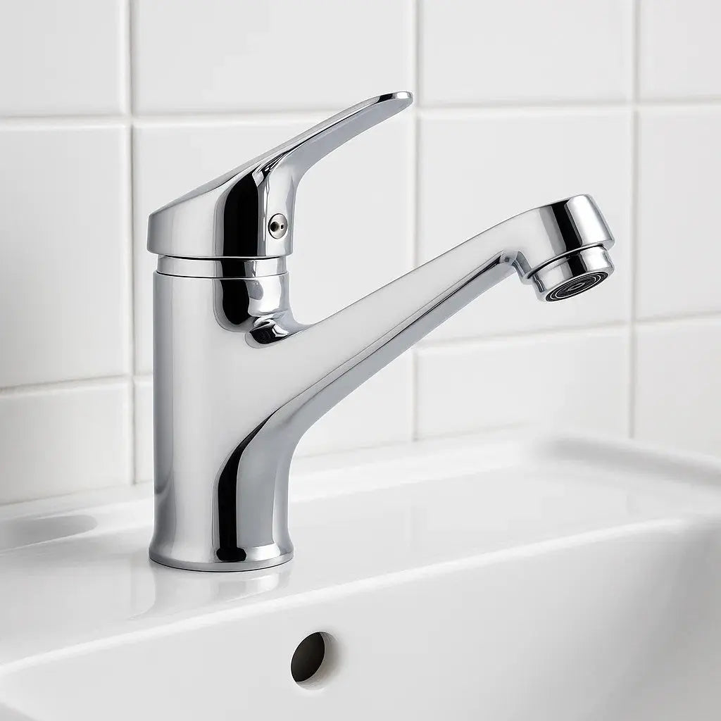 Yüksek Banyo Lavabo Bataryası Musluğu Çift Su Girişli Garantiii 