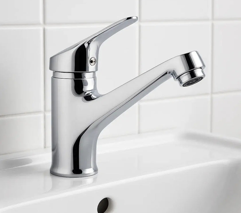 Yüksek Banyo Lavabo Bataryası Musluğu Çift Su Girişli Garantiii 
