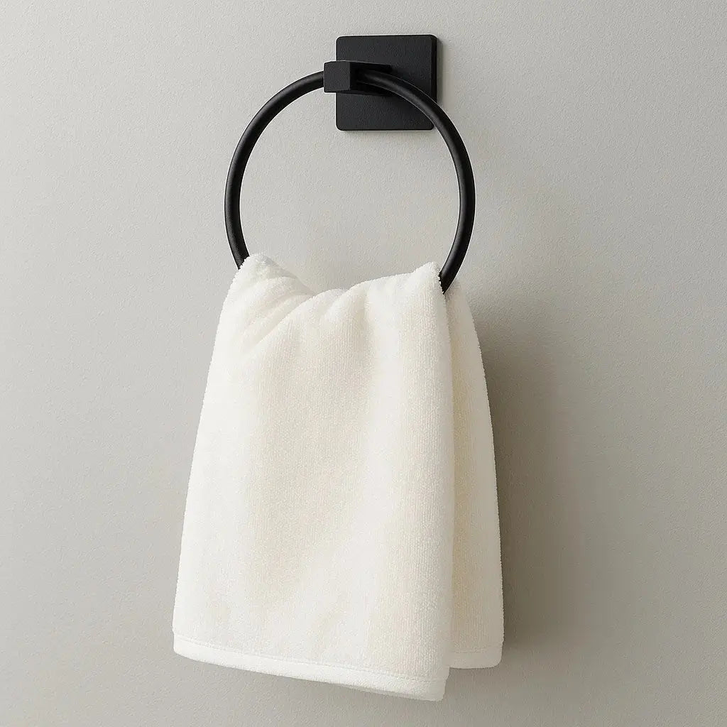 Yapışkanlı Yuvarlak Havluluk  Siyah Renk 