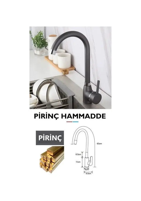 Sardıcı Pro Siyah Mutfak Bataryası Çift Su Girişli 5 Yıl Garantili sardıcı