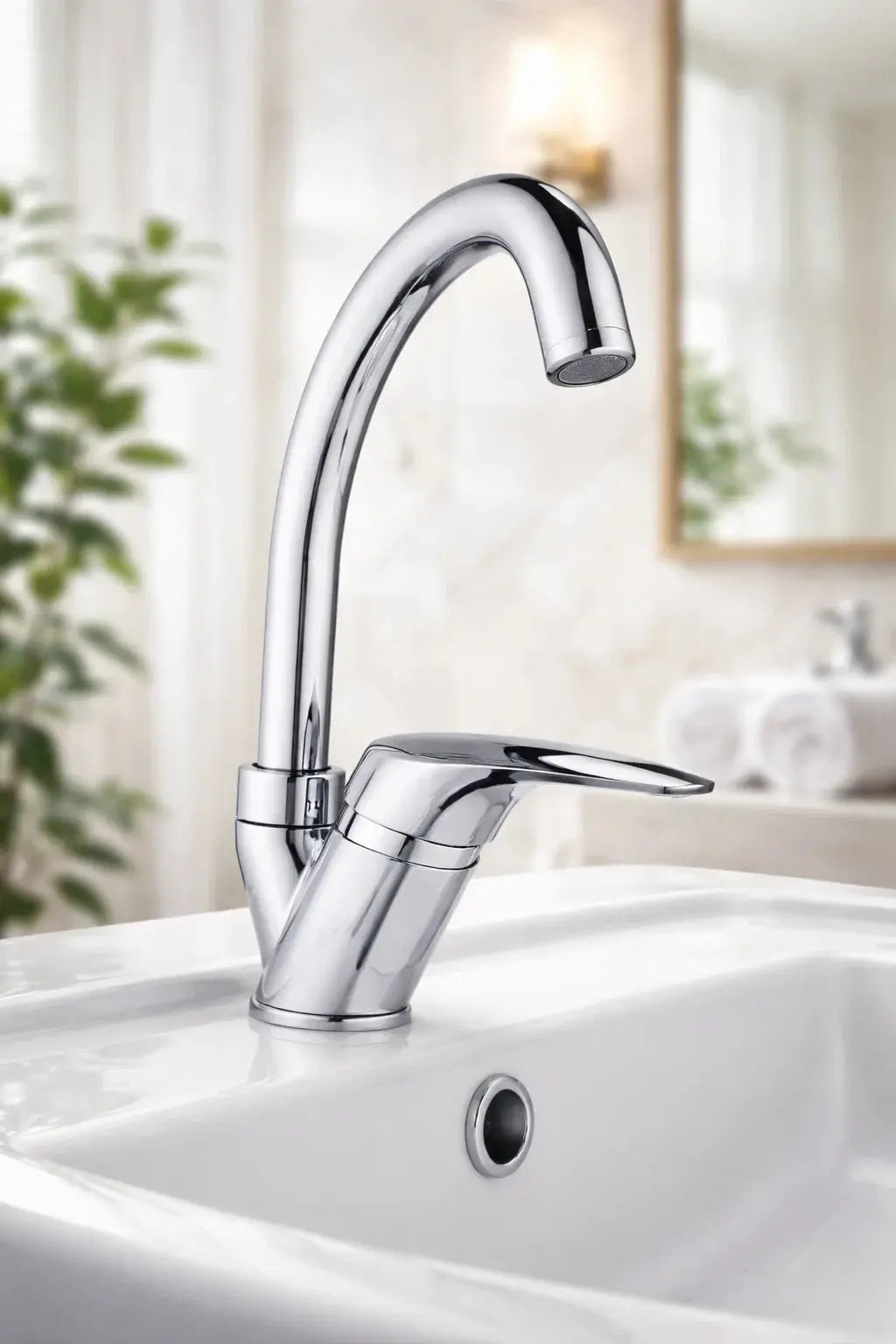 Lavabo Bataryası Sıcak Soğuk Çift Girişli Klasik Borulu Banyo Musluğu sardıcı