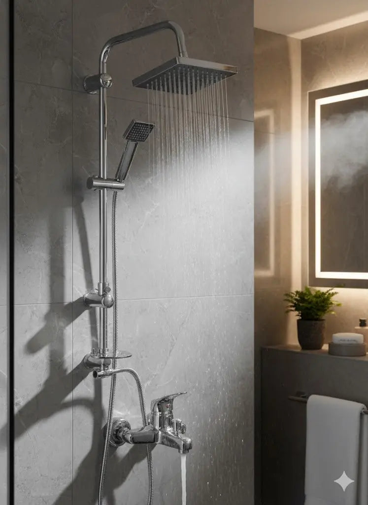 Sardıcı Sunrise Tepeleme Duş Robotu+Krom Banyo Bataryası 2`Li Set 5 Yıl Garantili sardıcı