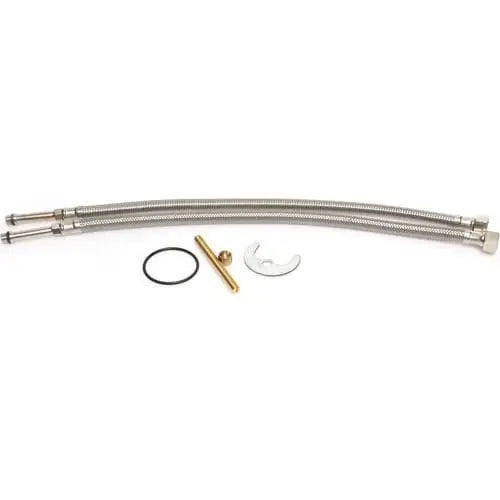 Beyaz Gold Detaylı Kare Mutfak Eviye Bataryası Ağır Gövde Çift Su Girişli 5 Yıl Garanti Sürelidir 