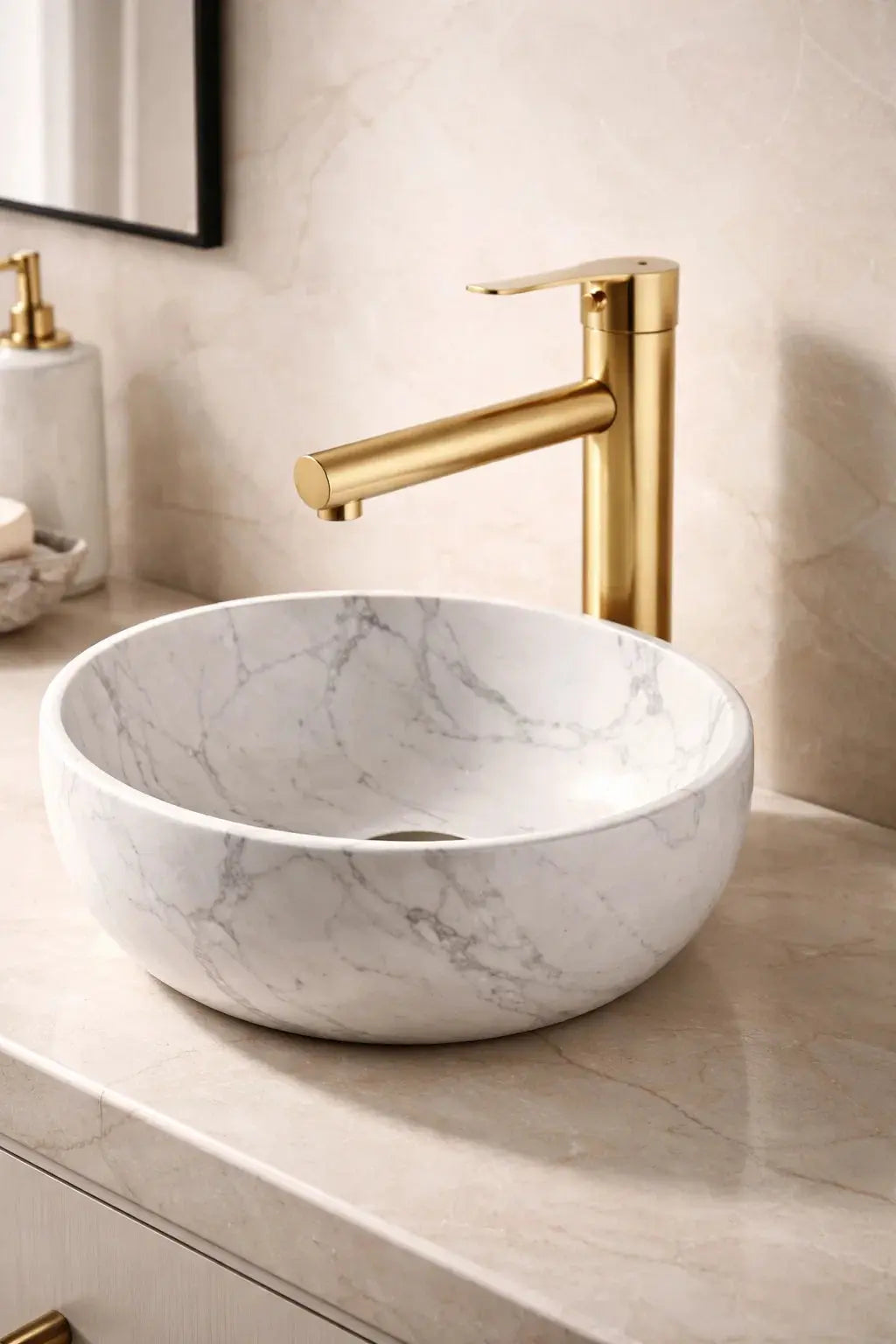 Sardıcı Light Series Gold Çanak Lavabo Bataryası Çift Su Girişli 5 Yıl Garantili sardıcı