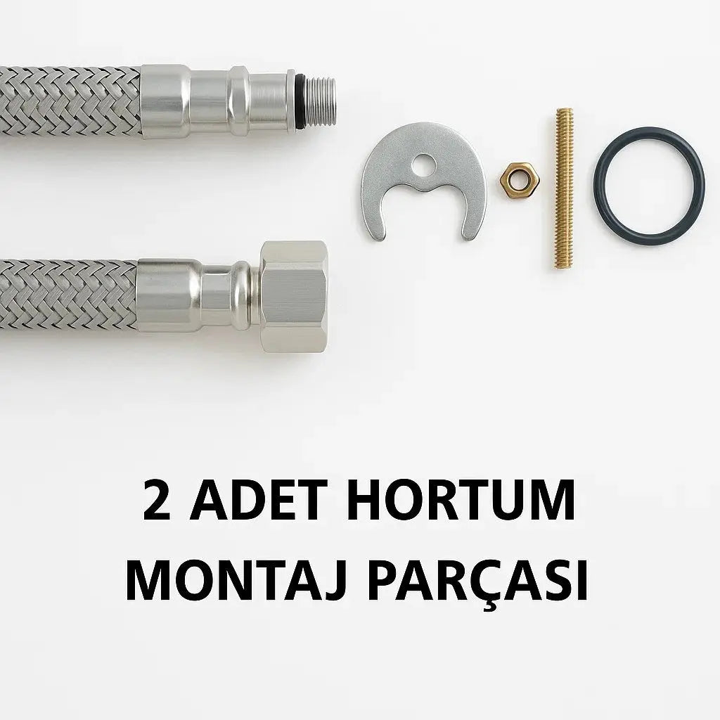 Mutfak Bataryası Çift Su Girişli Garantili Eviye Musluğu