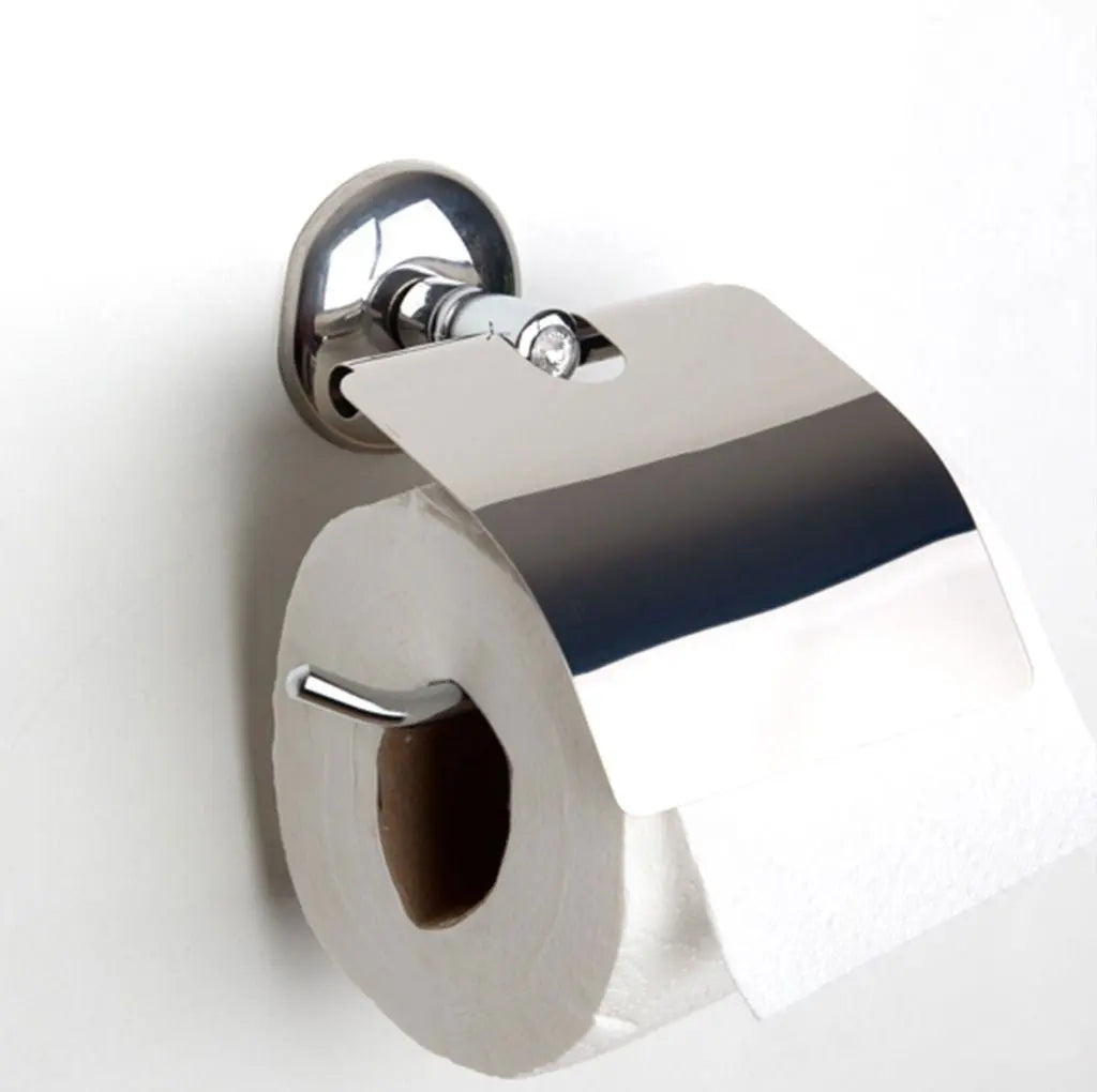 Sardıcı Kapaklı WC Kağıtlık Tuvalet Kağıtlığı Krom Kaplama Metal