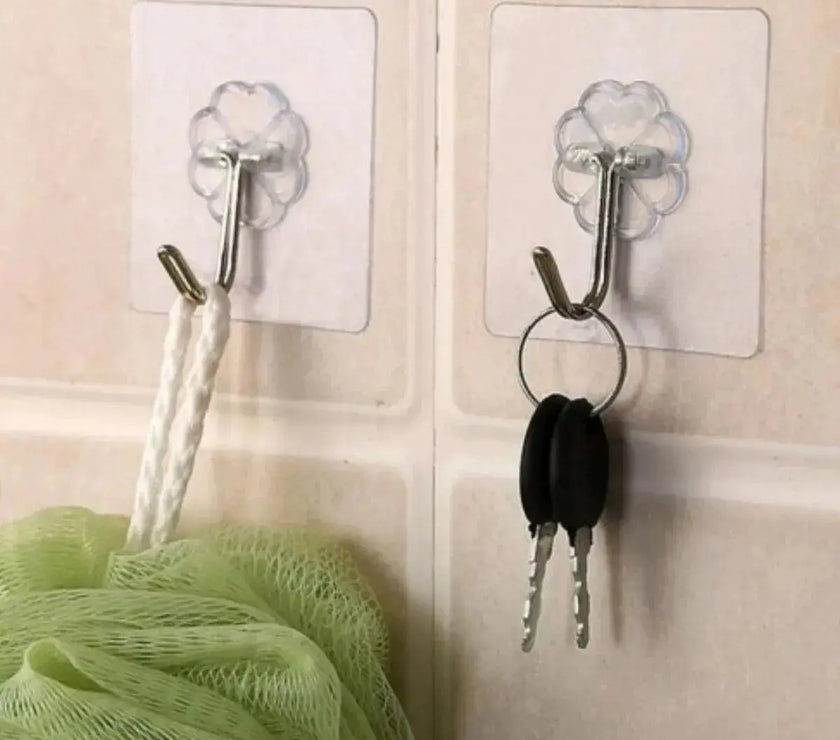 3 Adet Pratik Çok Amaçlı Güçlü Şeffaf Duvar Askısı Yapışkan Kancalı Mutfak Banyo Askı