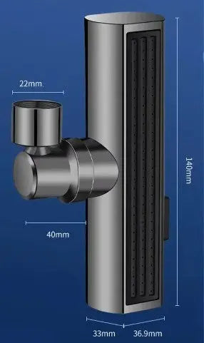Sardıcı Universal Gray Serisi Musluk Ucu Fonksiyonlu Su Tasarruflu Şelale Tipi Yönlendirme Aparatı