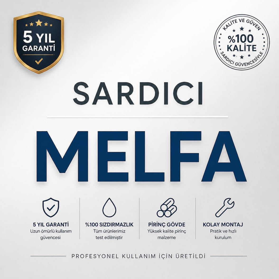 Defne Lavabo Bataryası 5 Yıl Garantili Pirinç Gövde Çift Su Girişli Musluk
