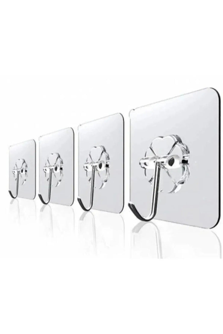 3 Adet Pratik Çok Amaçlı Güçlü Şeffaf Duvar Askısı Yapışkan Kancalı Mutfak Banyo Askı